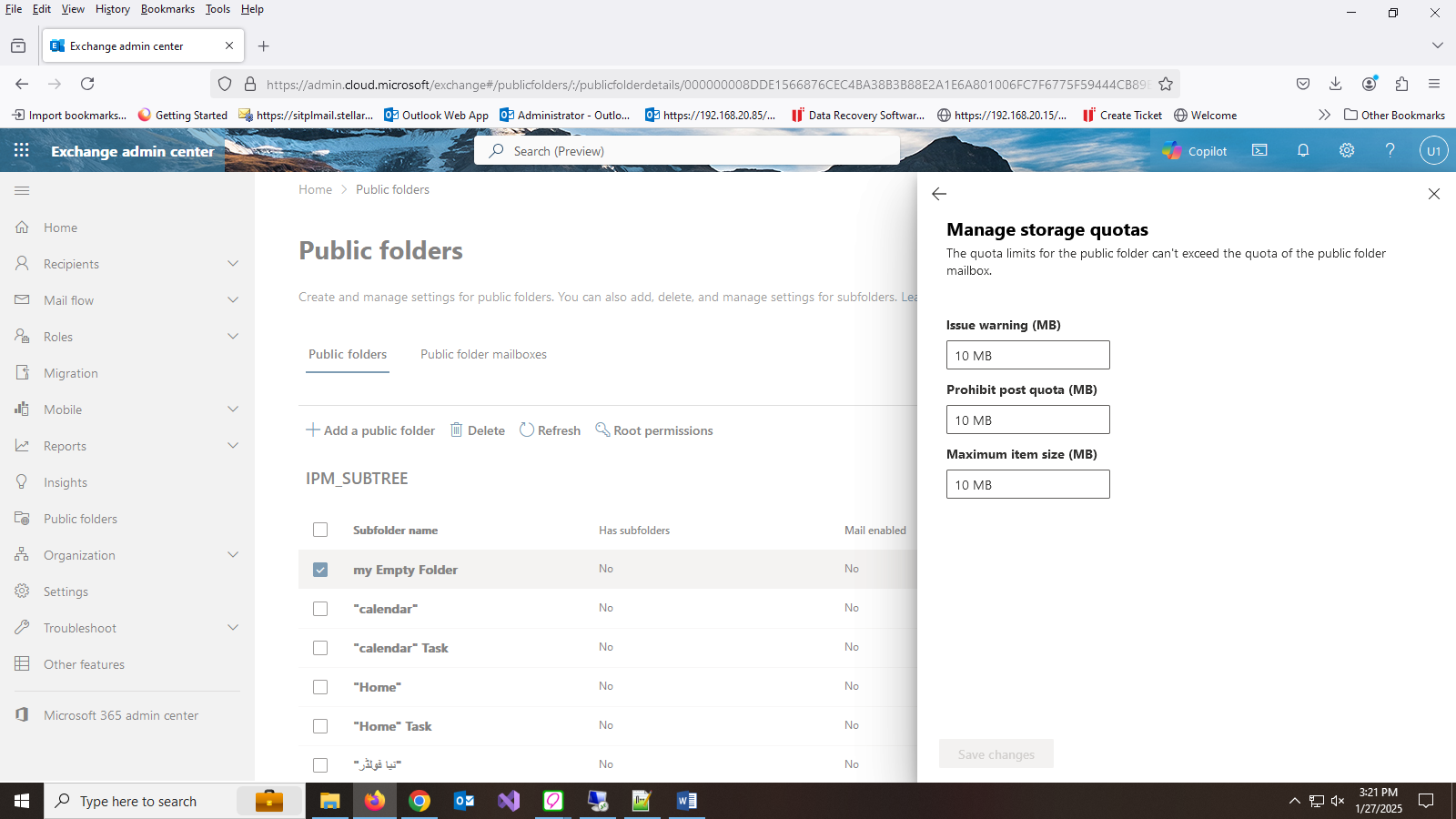 Step 6 – Set the limit to any desired value (in MB).